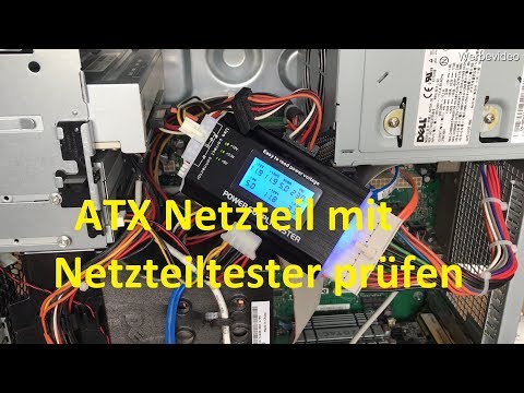 ATX Netzteil mit Netzteiltester auf Funktion prüfen