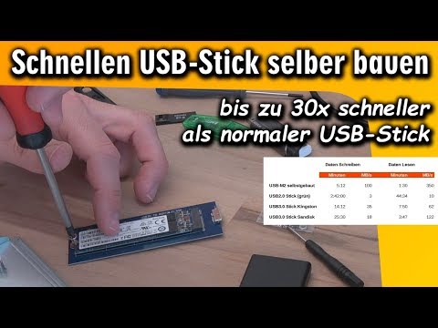 Schnellen USB-Stick selber bauen 🧐 mit 350MB/s lesen ⭐ aus alter M2 SSD