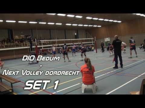 DIO Bedum H1 - NeXT Volley Dordrecht H1 8-10-2016 set 1
