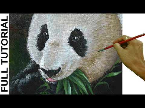 Tutorial / Acrylic Painting / How to Paint Realistic Portrait of Panda Bear / JMLisondra