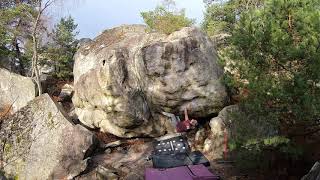 Video thumbnail of Noir Désir, 7c. Fontainebleau