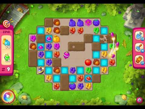 GardenScapes Level 2340 no boosters (21 moves)