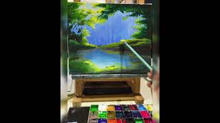 easy  nature drawing painting | acrylic painting  | nature  drawing #shorts
