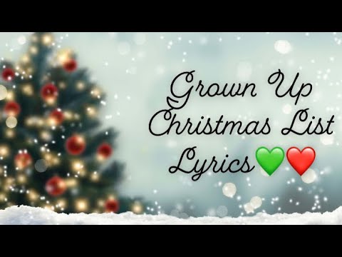 Grown-Up Christmas List