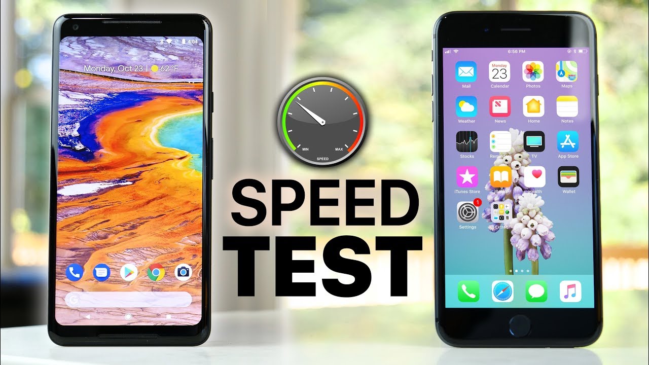 Google Pixel 2 XL vs iPhone 8 Plus SPEED Test!