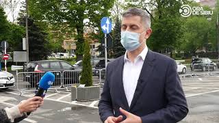 VIDEO FOTO: Dan Barna, la deschiderea primului centru de vaccinare drive thru din Sibiu - „Este deja coadă de mașini” 1 video