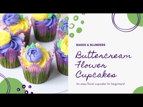 Make Easy Buttercream Flower Cupcakes with Tip 61