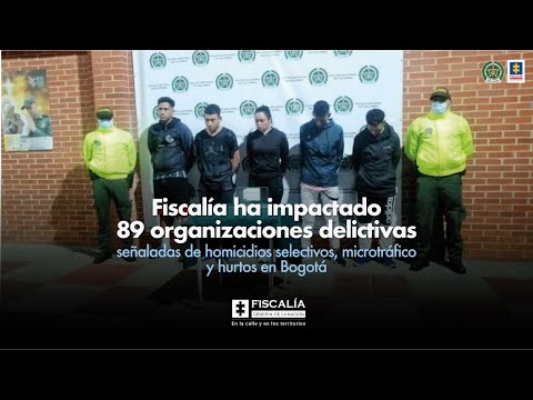 Fiscal Barbosa: impacto a 89 organizaciones por homicidios, microtráfico y hurtos en Bogotá