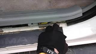 Door sill protectors for the Toyota Tacoma