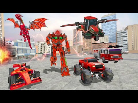 Multi Robot Transform: Bee Robot Monster Car Game 21 - Android Gameplay