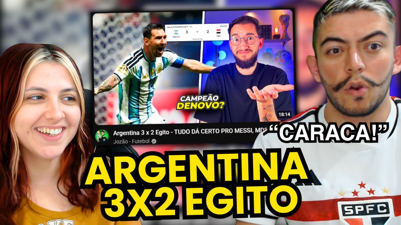 Argentina 3 x 2 Egito - TUDO DÁ CERTO PRO MESSI, MDS!🤬| REACT