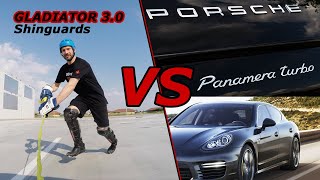 Porsche Panamera Turbo vs Gladiator 3.0 Ball hockey shin guards