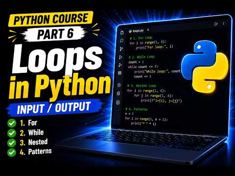 Python For Beginners 6 Loops In Python For While Break Continue Nested Loops Patterns