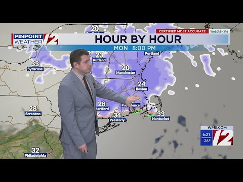 WPRI 12 Weather Forecast 1/4/26: Light Snow This Morning; More Light Snow Later Monday
