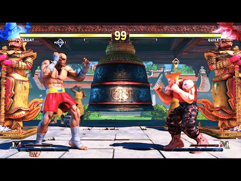 Sagat vs Guile (Hardest) Street Fighter 5.