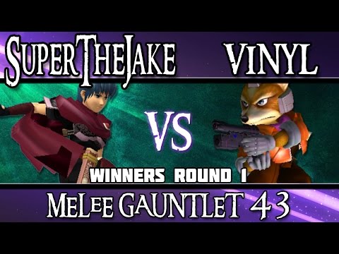 Melee Gauntlet 43 - SuperTheJake (Marth) vs Vinyl (Falco)