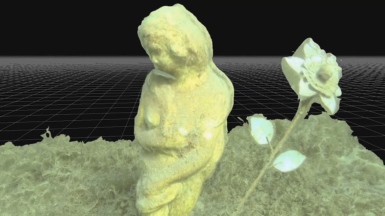 Photogrammetry der Statue beim Ausstieg Tauchplatz Brougier Park