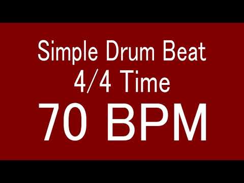 70 BPM 4/4 TIME SIMPLE STRAIGHT DRUM BEAT FOR TRAINING MUSICAL INSTRUMENT / 楽器練習用ドラム