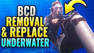 How to do BCD Removal & Replace Underwater: Scuba Diving Skills
