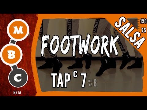 👟Salsa Footwork Tutorial ★Intermediate★ TAP ᶜ 7 ★ On1 & On2 (♫) | #MBCfootwork