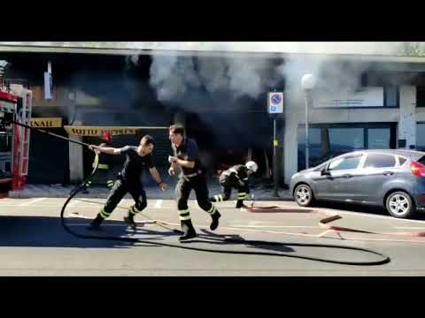 Incendio a Sanremo, l’intervento dei vigili del fuoco