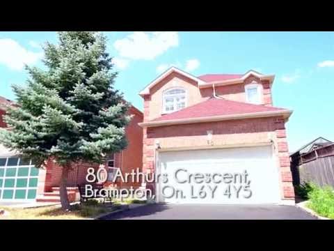 80 Arthurs Crescent, Brampton, On. L6Y 4Y5 / HD / Virtual Tour