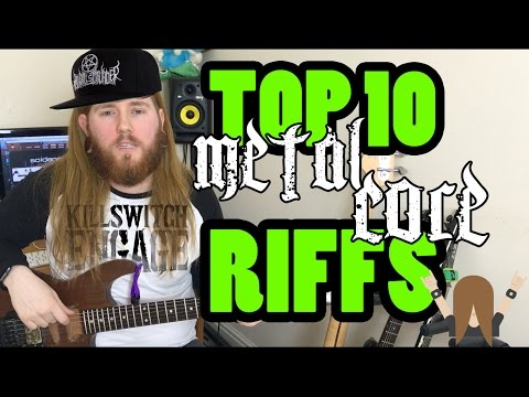 My Top 10 Metalcore favourite Riff Video Guitar Lesson!