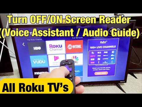 All Roku TV's: How to Turn OFF/ON Screen Reader (Audio Guide)