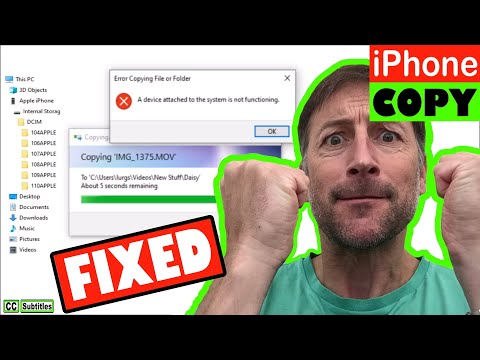 iPhone A device attached to the system is not functioning copy iPhone Videos to PC FIXED Video