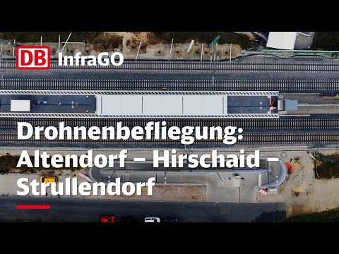 VDE 8.1 von oben: Der fertige Bauabschnitt Altendorf–Hirschaid–Strullendorf aus der Vogelperspektive