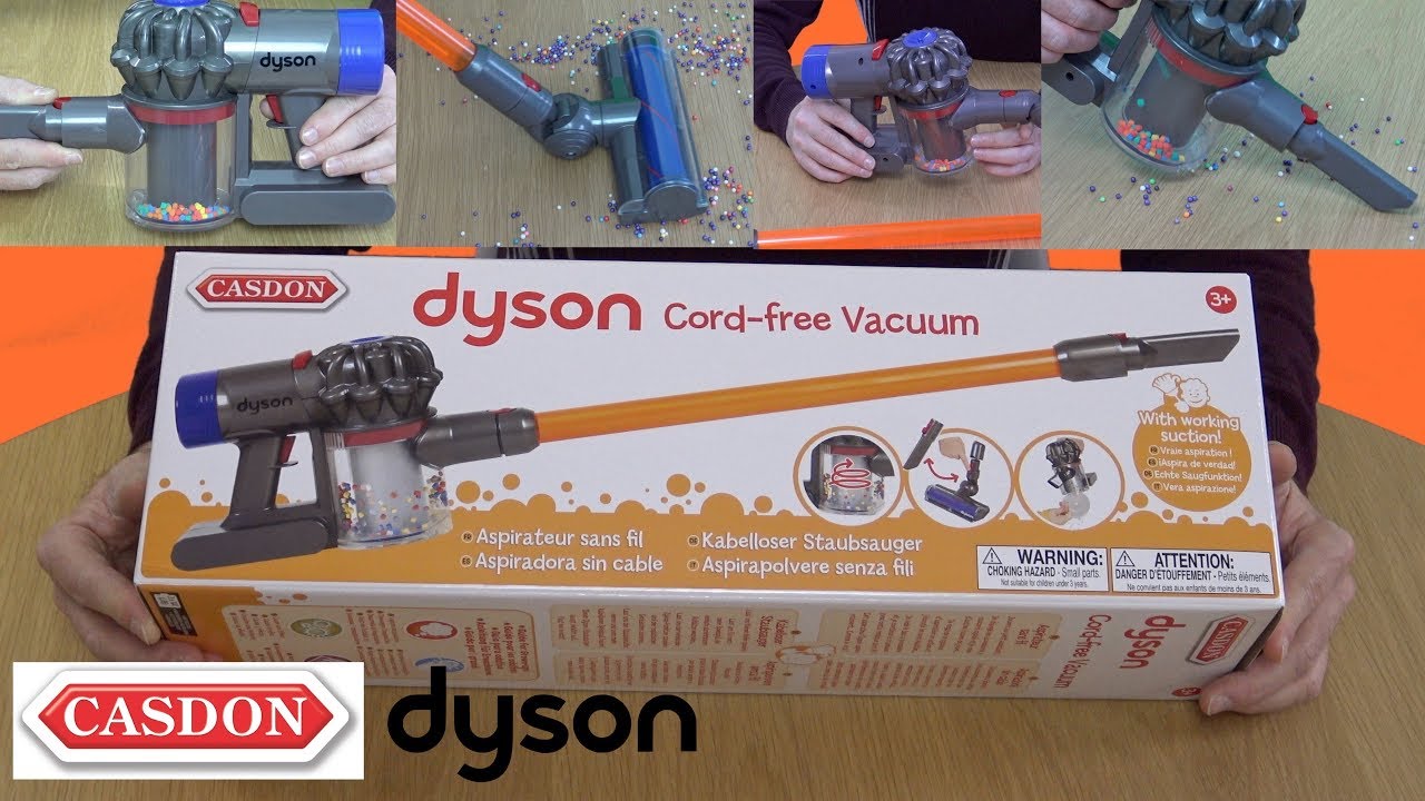 Dyson V8 Cord Free Toy Vacuum By Casdon. Unboxing & Demonstration