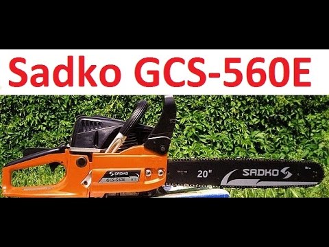 Видео Бензопила SADKO GCS-560E обзор, в работе