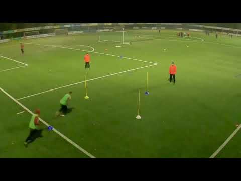 Fussballtraining: Schnelligkeitstraining mit Farbreizen und Richtungswechsel
