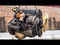 Truck Engine Overhaul Project Restoration Of Severely Damaged Car Engines