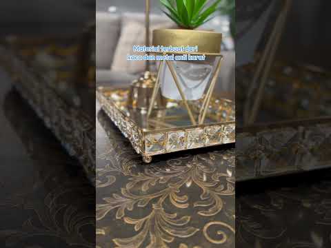 Gambar Informa 35.5x22x4.5 cm Nampan Dekorasi Rectangle Small - Gold