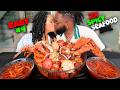 BABY 4 2X SPICY SEAFOOD BOIL CHALLENGE WITH MY HUSBAND