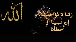 رَبَّنَا لَا تُؤَاخِذْنَا إِن نَّسِينَا أَوْ أَخْطَأْنَا ۚ