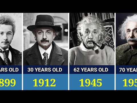 Albert Einstein Transformation From 1 to 76 Years Old