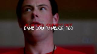 Glee: Hit Me With Your Best Shot / One Way Or Another (lyrics - sub español)