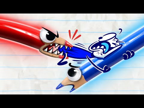 "Intergalactic Tag Game" #Halloween Stories | Pencilmation Cartoons!