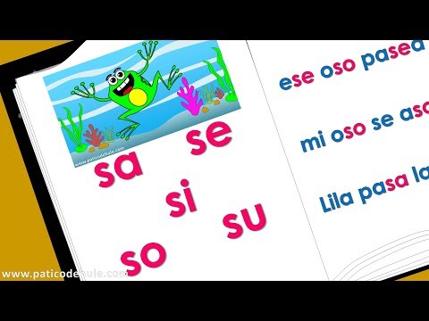 Sílabas sa se si so su - Aprende a leer -  Palabras con s para niños