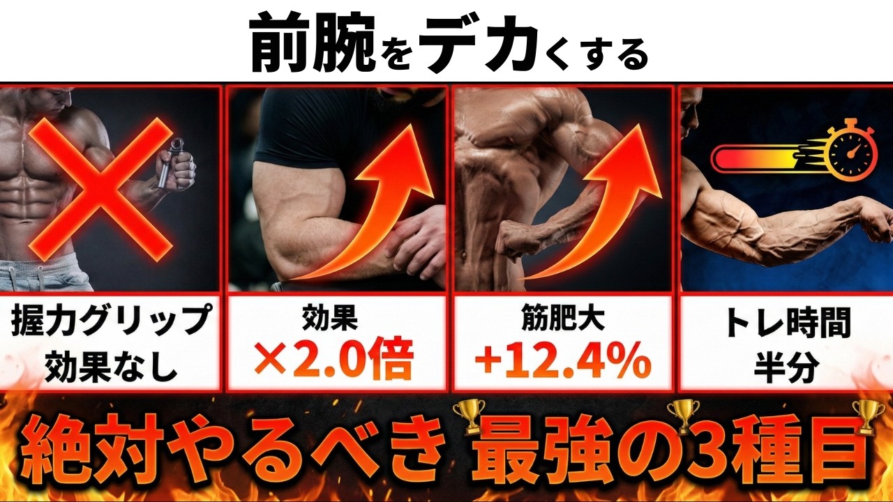 前腕トレ、9割の人がやり方間違えてます【論文解説】