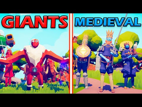 MEGA MEDIEVAL TEAM vs GIANT UNITS TEAM - Totally Accurate Battle Simulator | TABS
