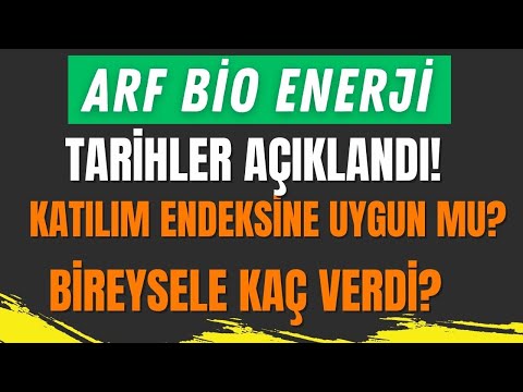 ARF BIOENERGY DISTRIBUTION TO INDIVIDUALS HAS BEEN ANNOUNCED | PARTICIPATION INDEX AND DEMAND COL...