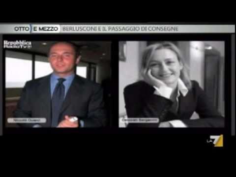 Otto e mezzo. Lilli Gruber, Ezio Mauro. 2011 07 01.