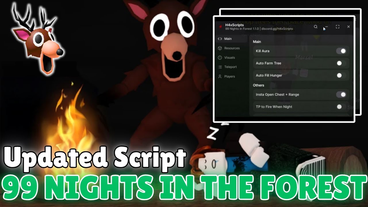 🌲 UPDATED SCRIPT for 99 Nights in the Forest! | Auto Farm, ESP, Kill Aura, Anti Kick (2025)