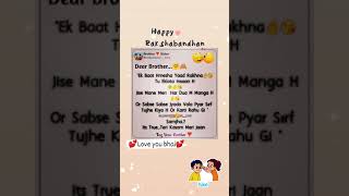 happy raksha Bandhan dear bro ❤️