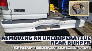 Rear Bumper Removal when the bolts spin on a Ford Econoline Van