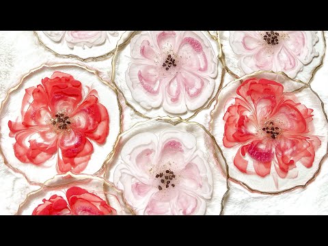 Beautiful Teal Bronze Geode Resin Coasters