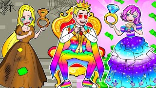 [🐾paper dolls🐾] Poor Rapunzel Become Rich Three Axes Fairy Tales  | Rapunzel Family 놀이 종이